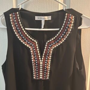 BCBGeneration Black Embellished Women's Top